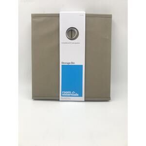Room Essentials 6-Pack Fabric Storage Cube Bins Cream 11x10.5 Inch NWT